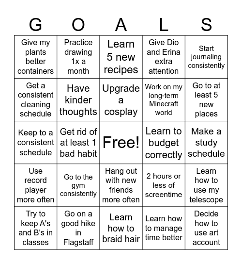 2025 Bingo Card