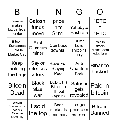2025 bingo Card
