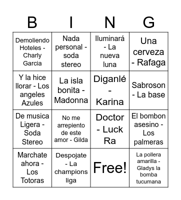 New Eyer's Eve Bingo Card
