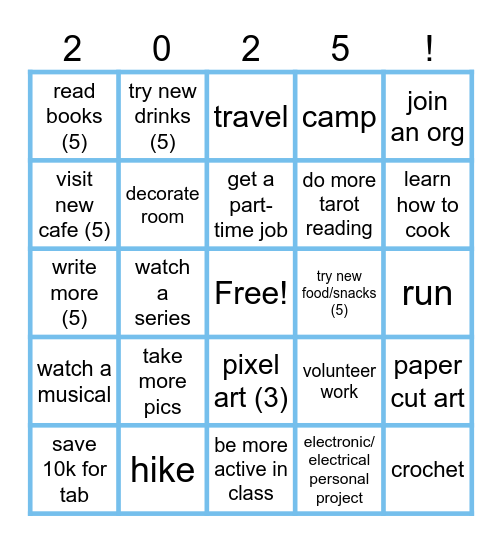 2025 nyr Bingo Card