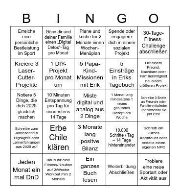 2025 Bingo Card