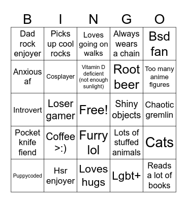 Sad dad bingo Card