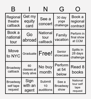 2025 Bingo Card