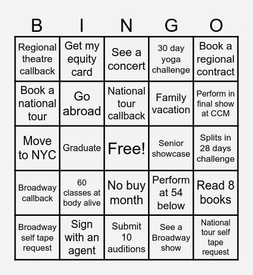 2025 Bingo Card