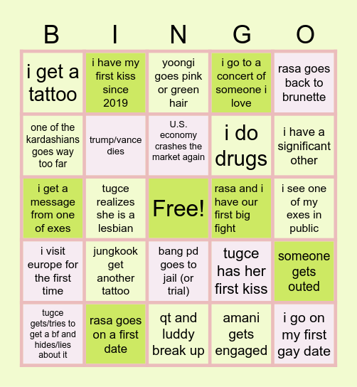 2025 Bingo Card