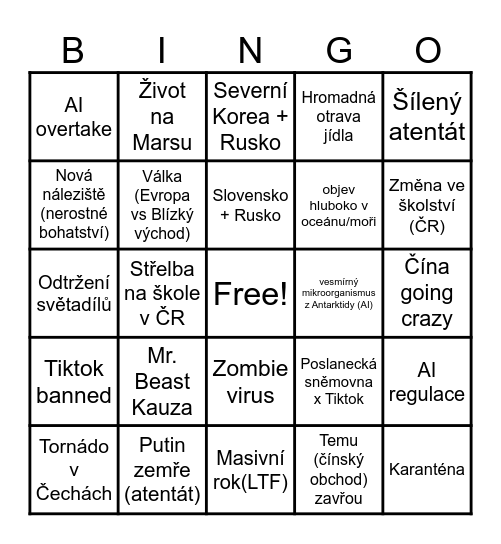 2025 Bingo Card