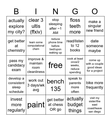 2025 Bingo Card