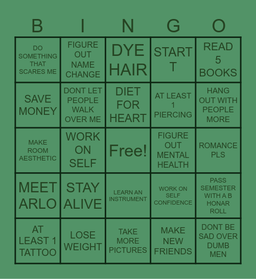 2025 Bingo Card
