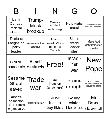 2025 BINGO Card