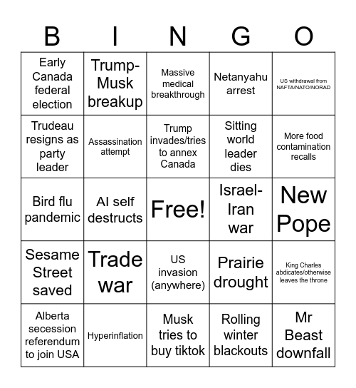 2025 BINGO Card