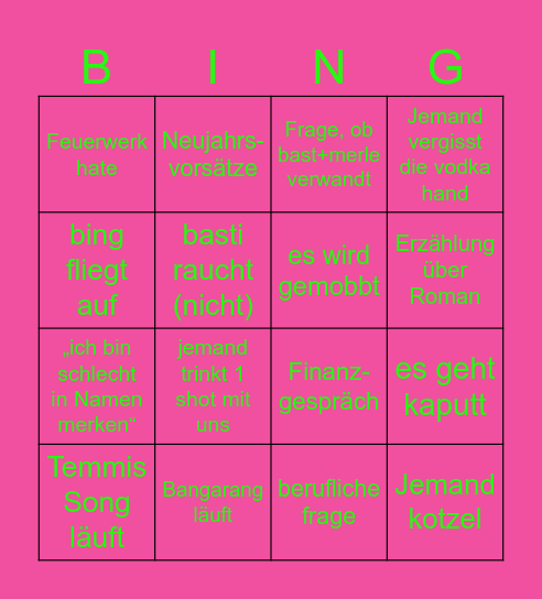 Mausi Bingo Card