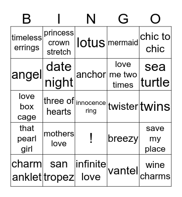 I Got Pearls  Bingo Card