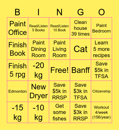 Darrell's 2025 Bingo Card Bingo Card