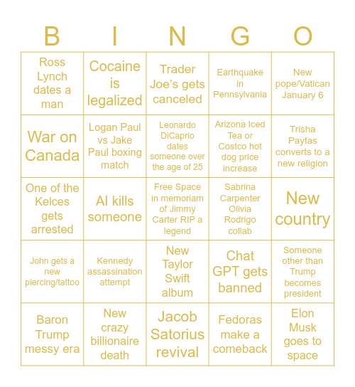 2025 BINGO Card