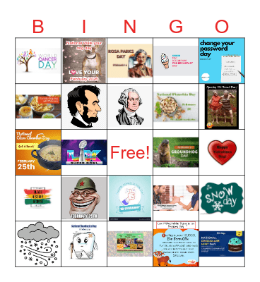 February - Valentine Day BINGO 2026 Bingo Card