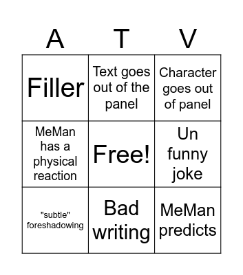 A-Verse Bingo Card