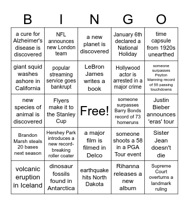 2025 BINGO Card