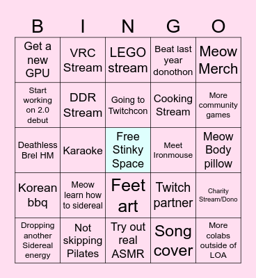 2025 BINGO Card