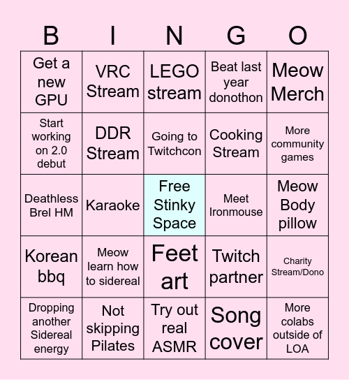 2025 BINGO Card