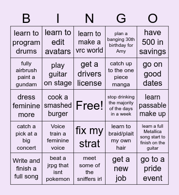 2025 bingo Card