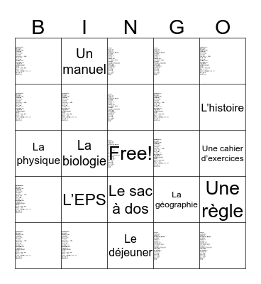 Bingo Card