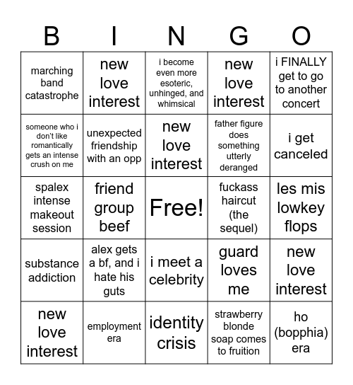 2025 soap bingo Card