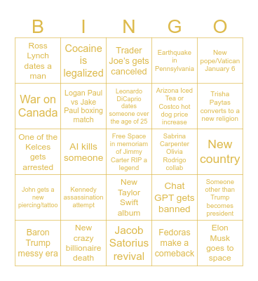 2025 BINGO Card