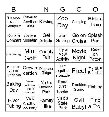 2025 Vision Board Bingo Card