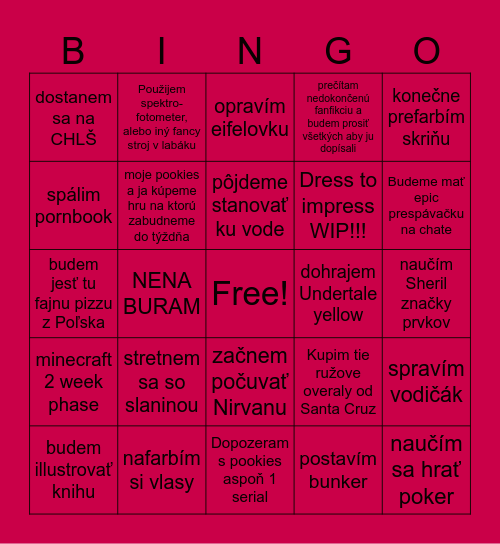 Rok 2025! Bingo Card
