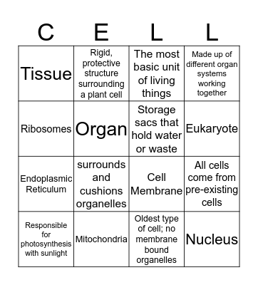 Cell Bingo Card