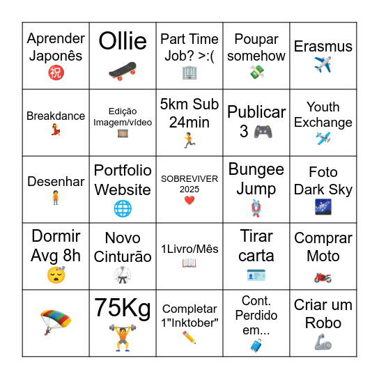 2025 BINGO Card