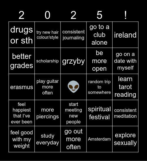 2025 Bingo Card