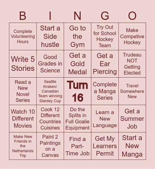 2025 Bingo Card Bingo Card