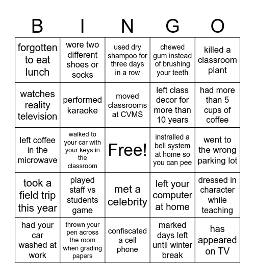 CVMS Bingo Card