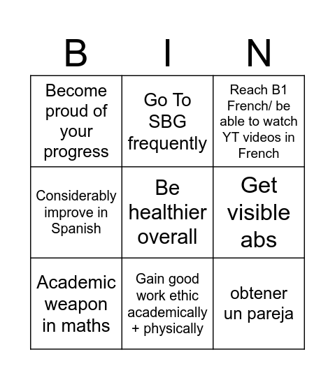 2025 Bingo Card