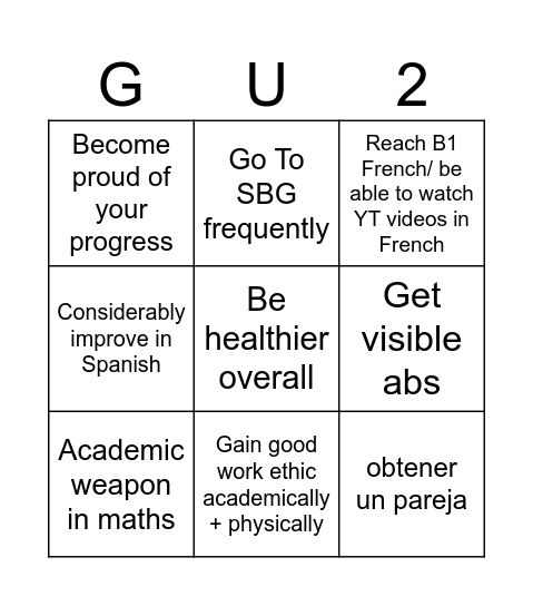 2025 Bingo Card