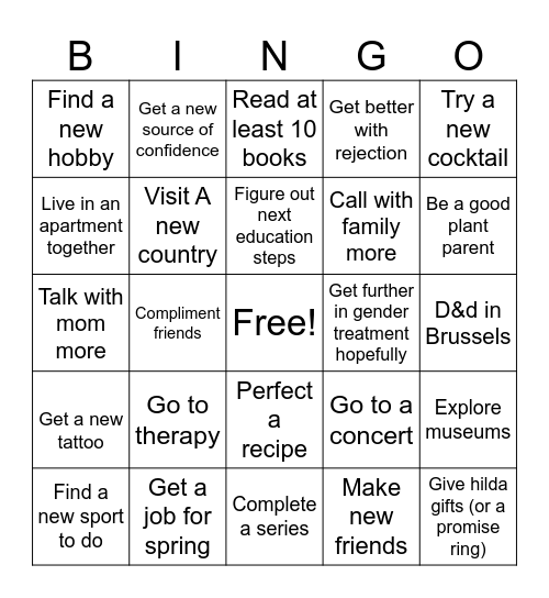 2025 Bingo Card