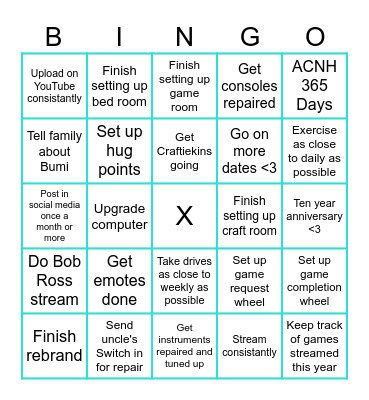 Heathie - 2025 Bingo Card