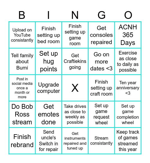 Heathie - 2025 Bingo Card