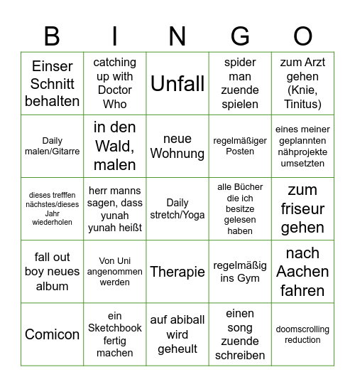 2025 Bingo Card