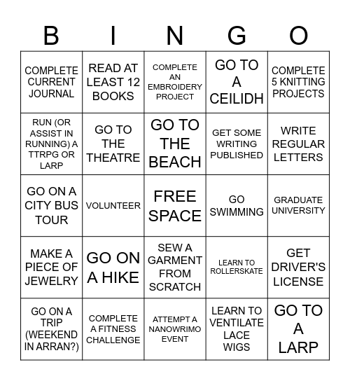 2025 BINGO Card