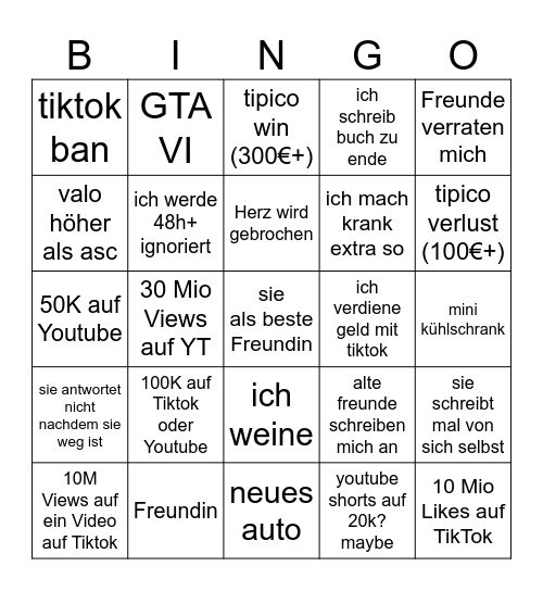 2025 Bingo Card