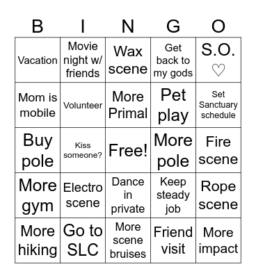 2025 Bingo Card