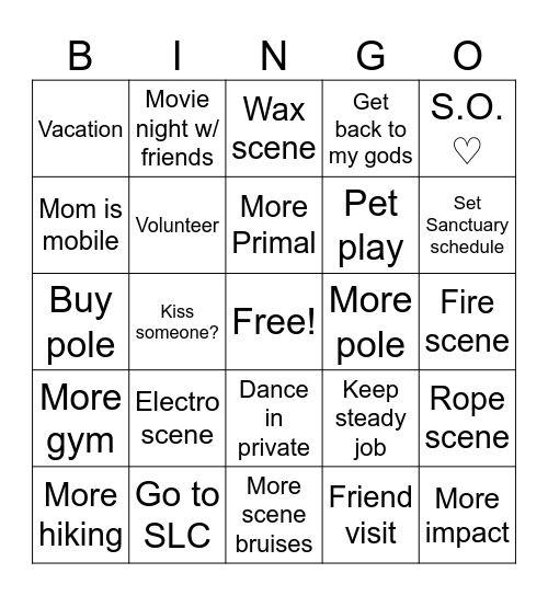 2025 Bingo Card