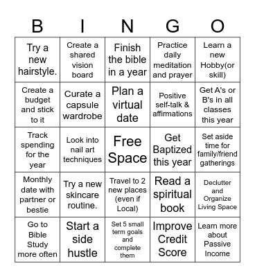2025 Bingo Card