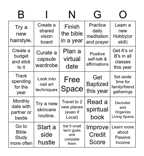 2025 Bingo Card