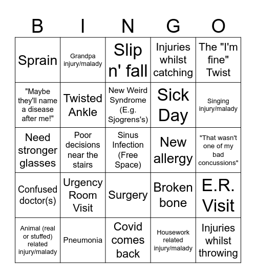 Medical Bingo! Bingo Card