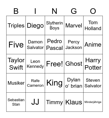 Hot Edits Bingo Card