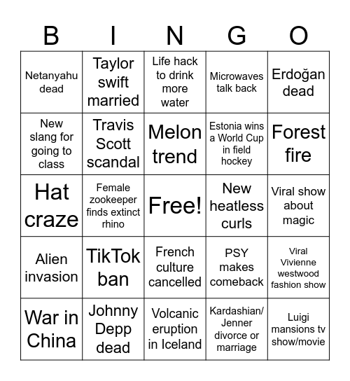 2025 bets Bingo Card