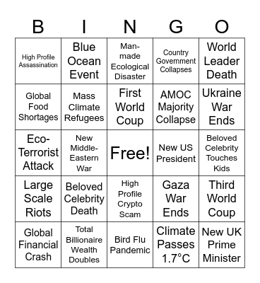 2025 Teardown Bingo Card